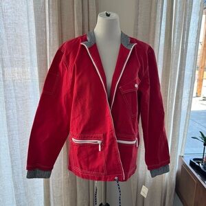 NWT Free People Red Zip-Up Jacket